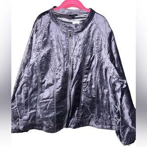 Torrid Pewter Velvet Bomber Jacket NWT
